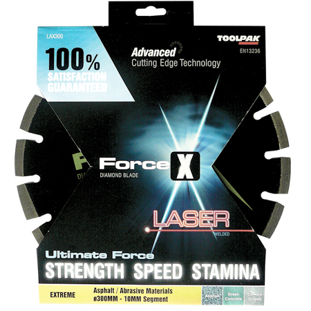 Diamond Blade 300mm x 20mm Asphalt 10mm Segment Force X